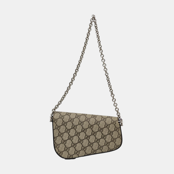 Horsebit 1955 Mini Monogram Coated Canvas Beige