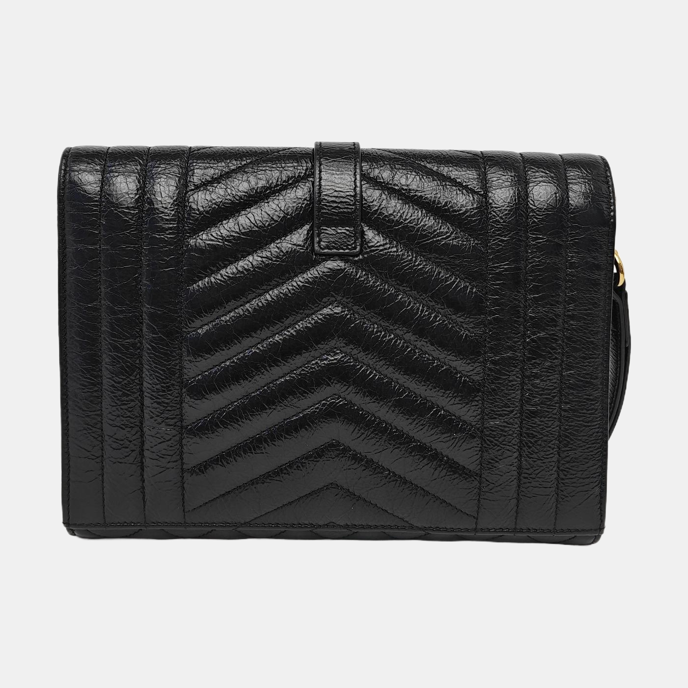 MATELASSE Chevron Calfskin Black