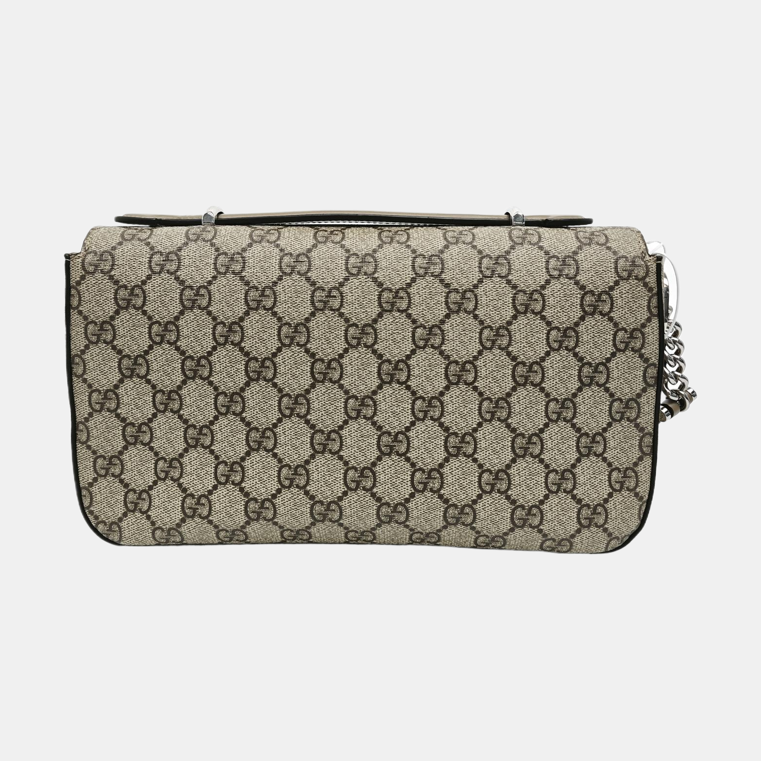 PETITE Small Monogram Coated Canvas Gray