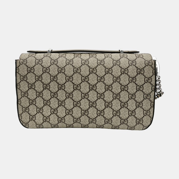 PETITE Small Monogram Coated Canvas Gray