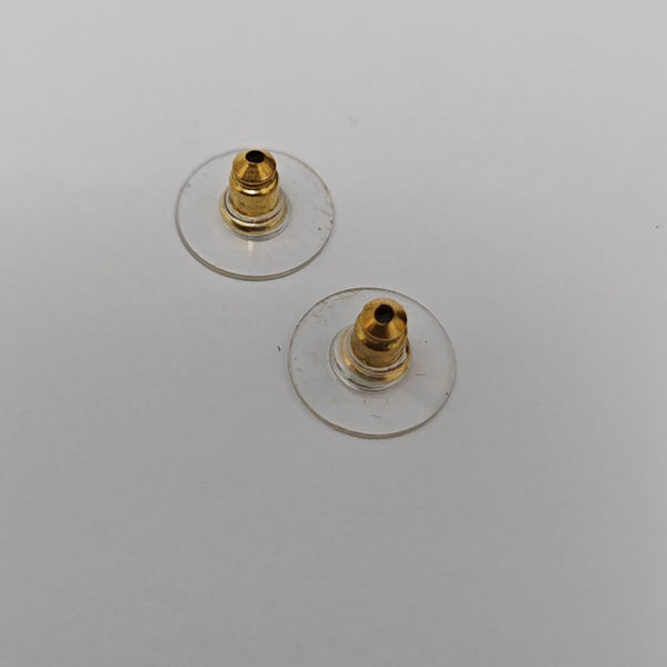 CC Logo Metal Gold Stud Earrings