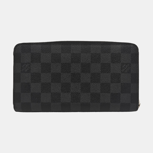 ZIPPY Damier Graphite Coated Canvas Gray Wallet