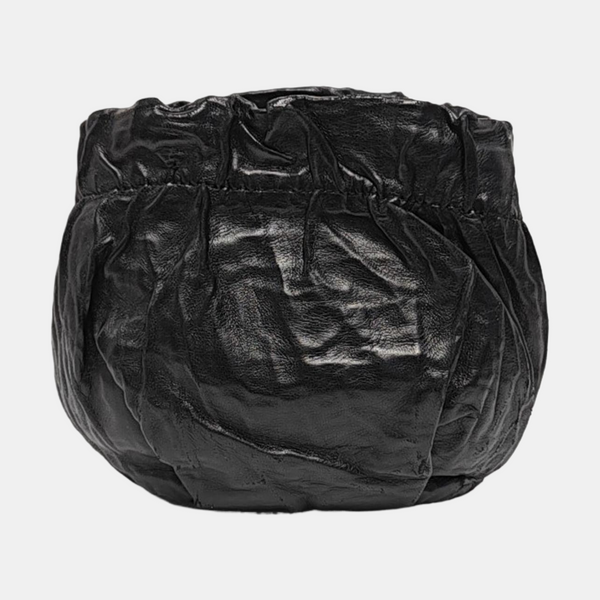 Lambskin Bucket Bag Black