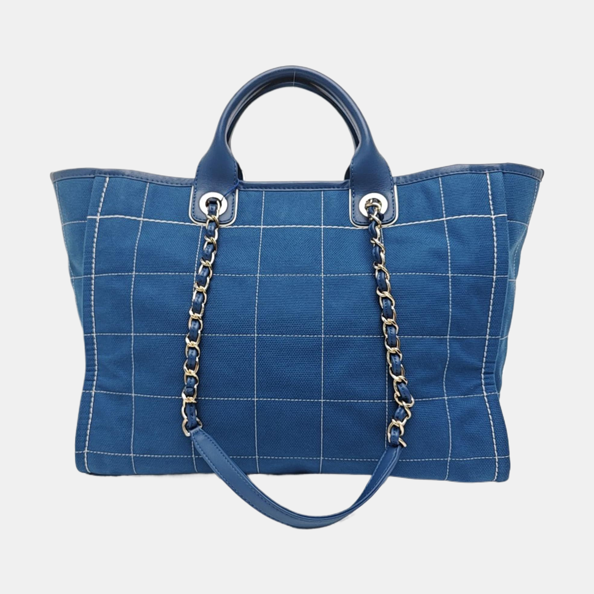 DEAUVILLE Large Quilted Canvas Blue