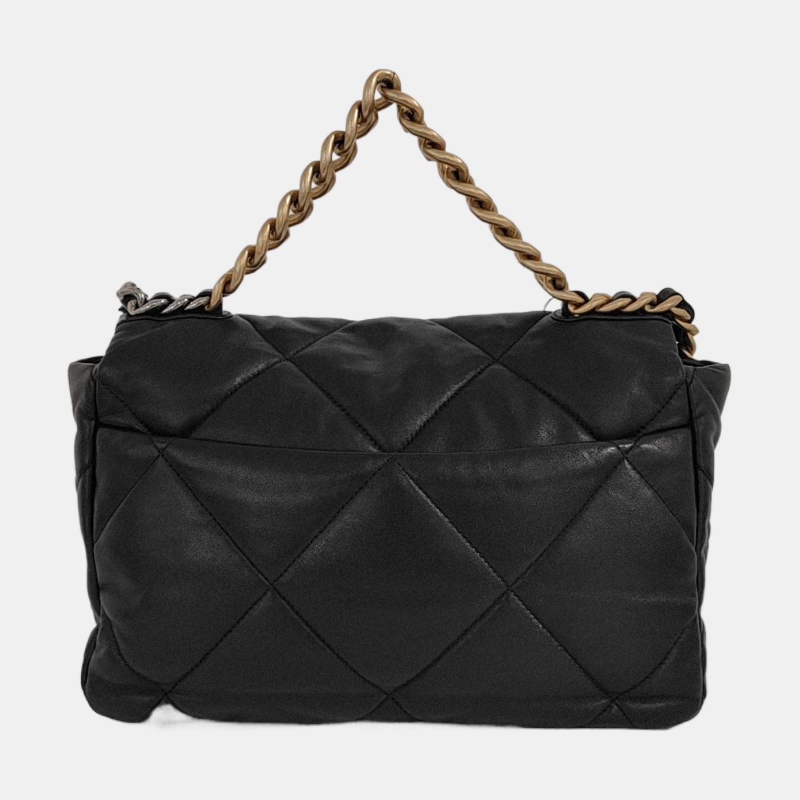 CHANEL 19 Large Quilted Lambskin Black