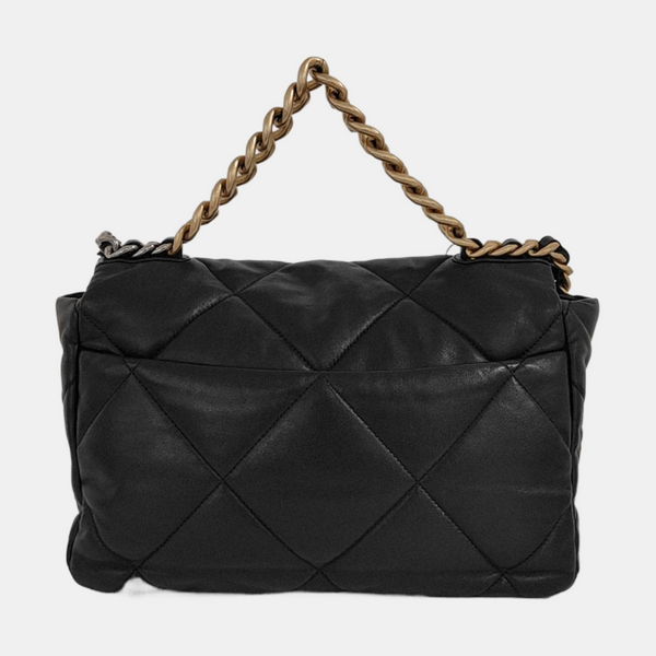 CHANEL 19 Large Quilted Lambskin Black