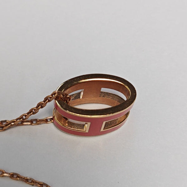 Pop H Metal Rose Gold Necklace