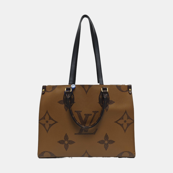 Authenticated pre-owned  ONTHEGO MM Monogram Coated Canvas Brown - Tote Bag at Looply