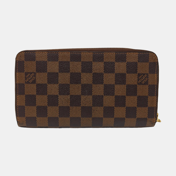 ZIPPY Damier Ebene Coated Canvas Brown Wallet