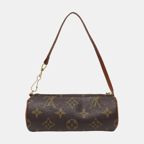 PAPILLON Mini Monogram Coated Canvas Brown
