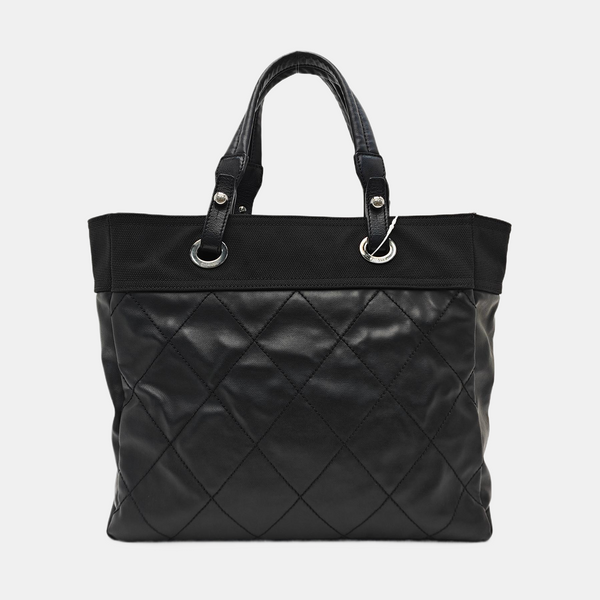 PARIS BIARRITZ Large Quilted Coated Canvas Black