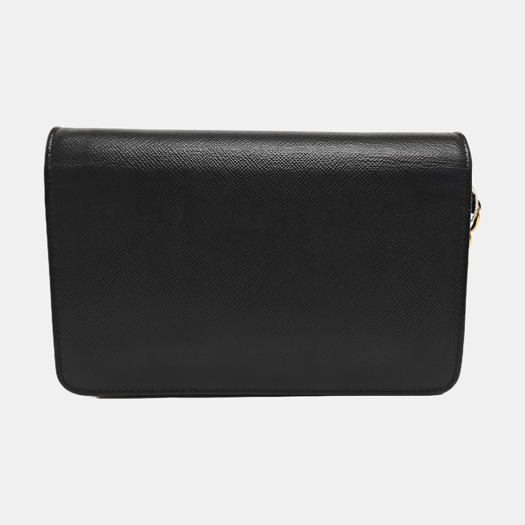 Saffiano Calfskin Shoulder Bag Black
