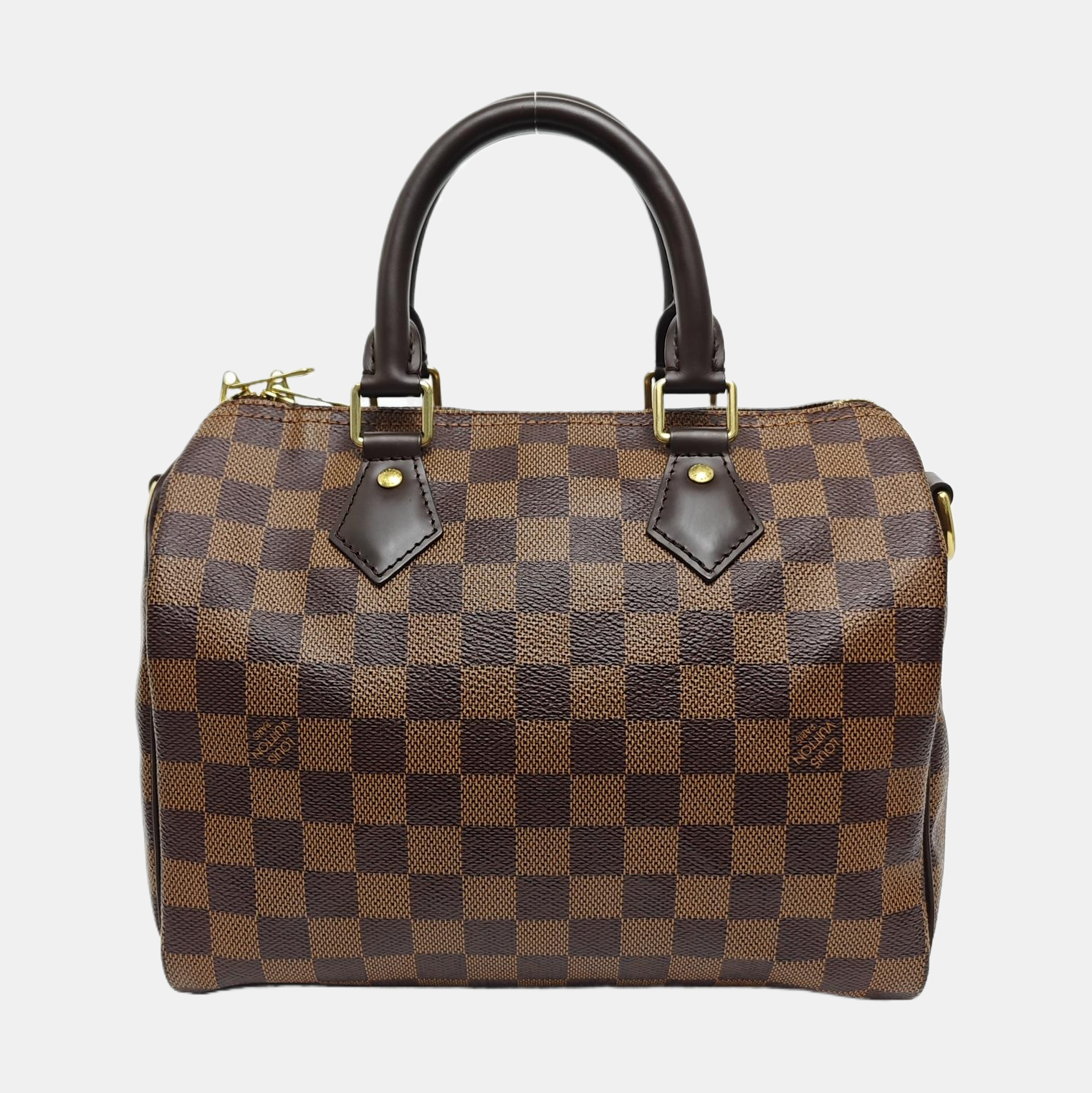SPEEDY 25 Damier Ebene Coated Canvas Brown