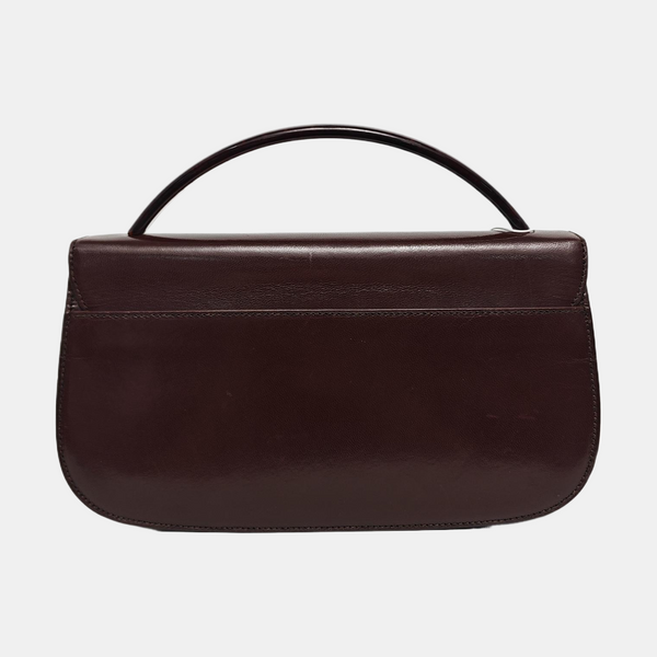 Calfskin Top Handle Bag Brown
