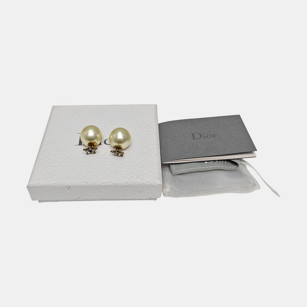 Dior Tribales Metal Gold Stud Earrings