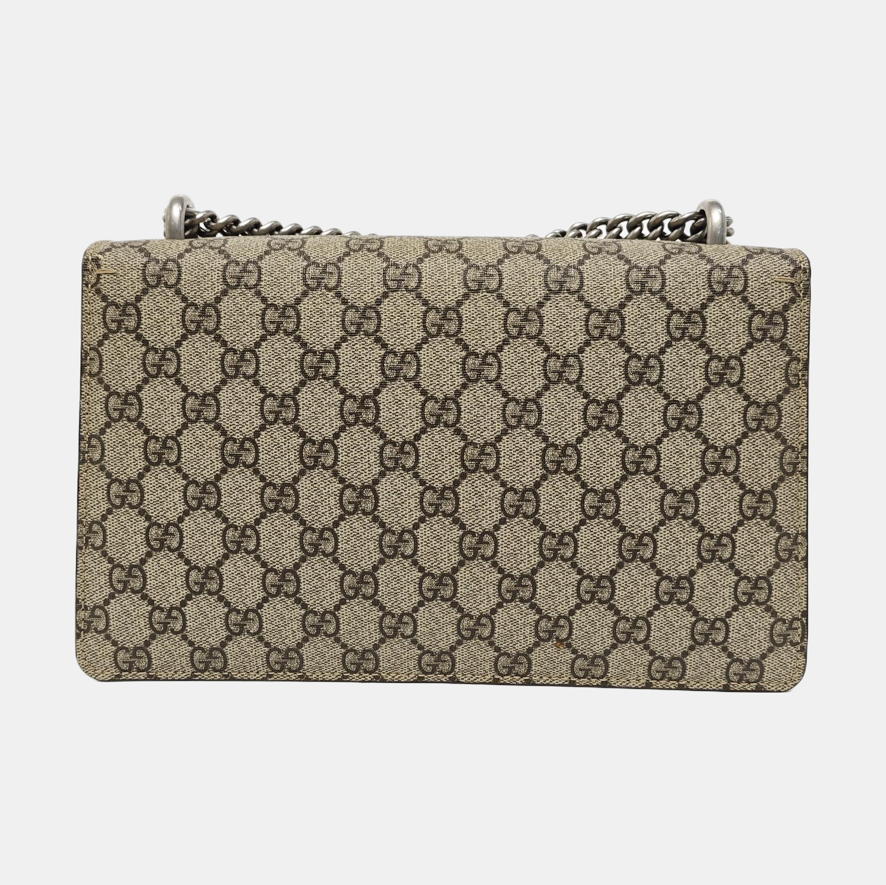 Dionysus Small Monogram Coated Canvas Beige
