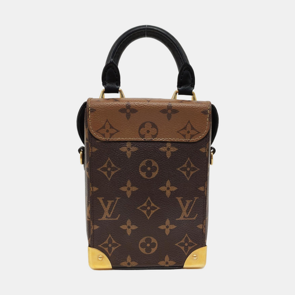 CAMERA BOX Monogram Coated Canvas Brown
