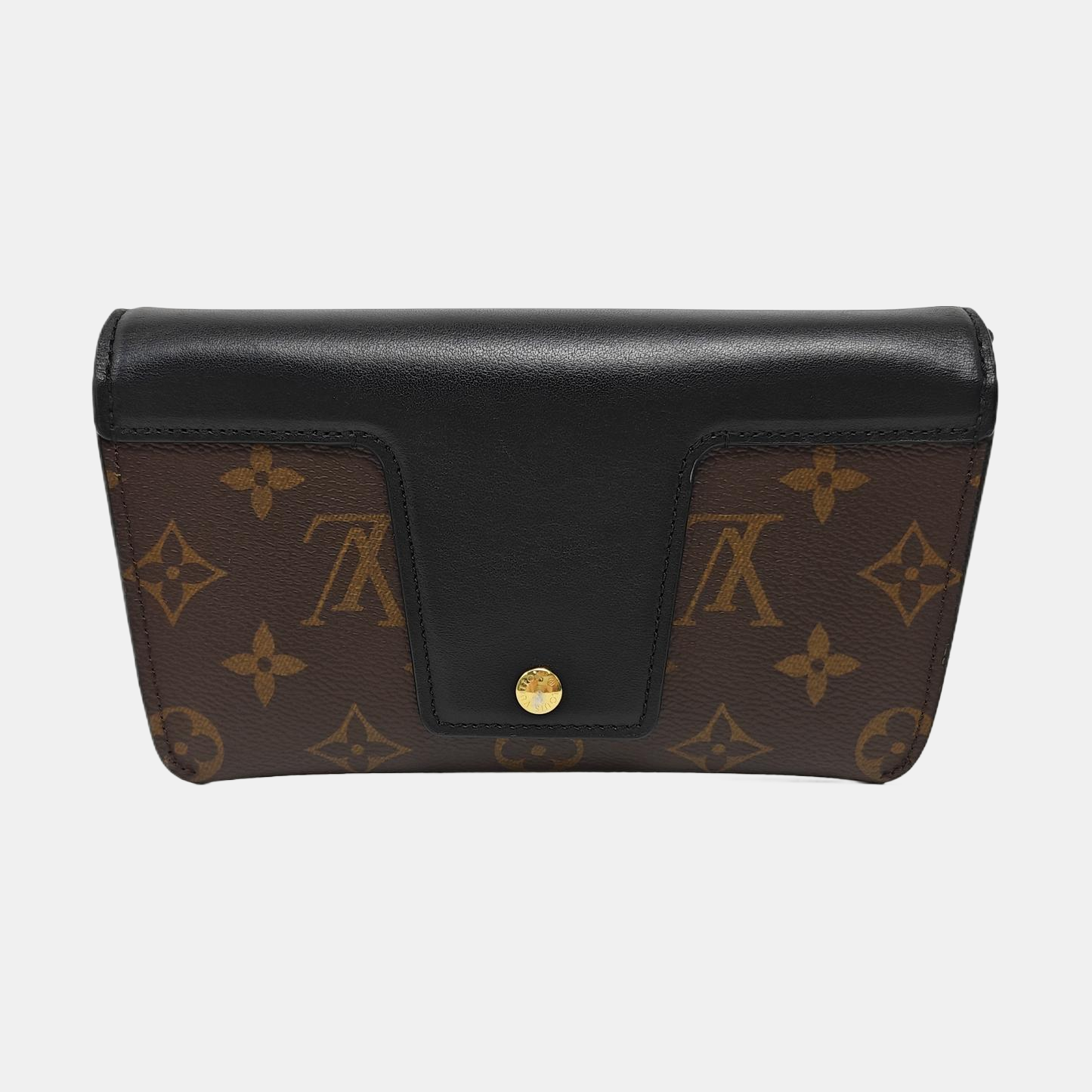 Coated Canvas Shoulder Bag Brown