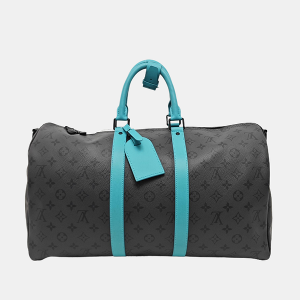 KEEPALL 45 Monogram Coated Canvas Gray