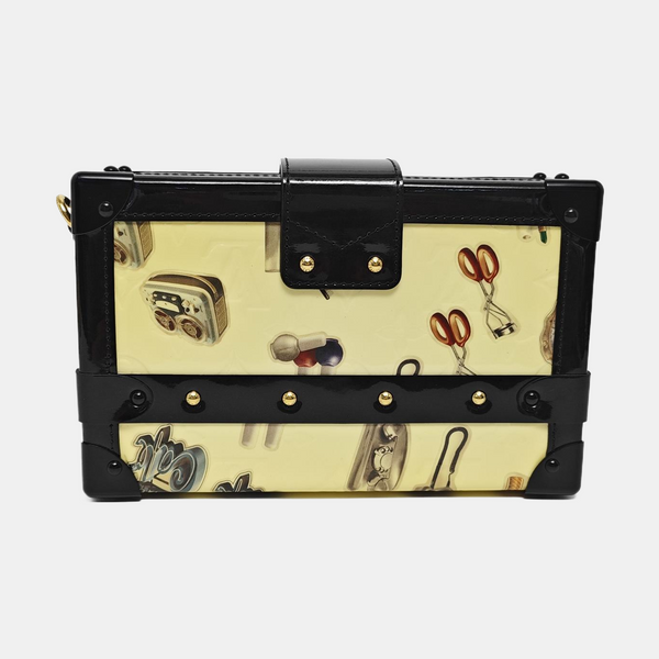 PETITE MALLE Monogram Patent Leather Beige