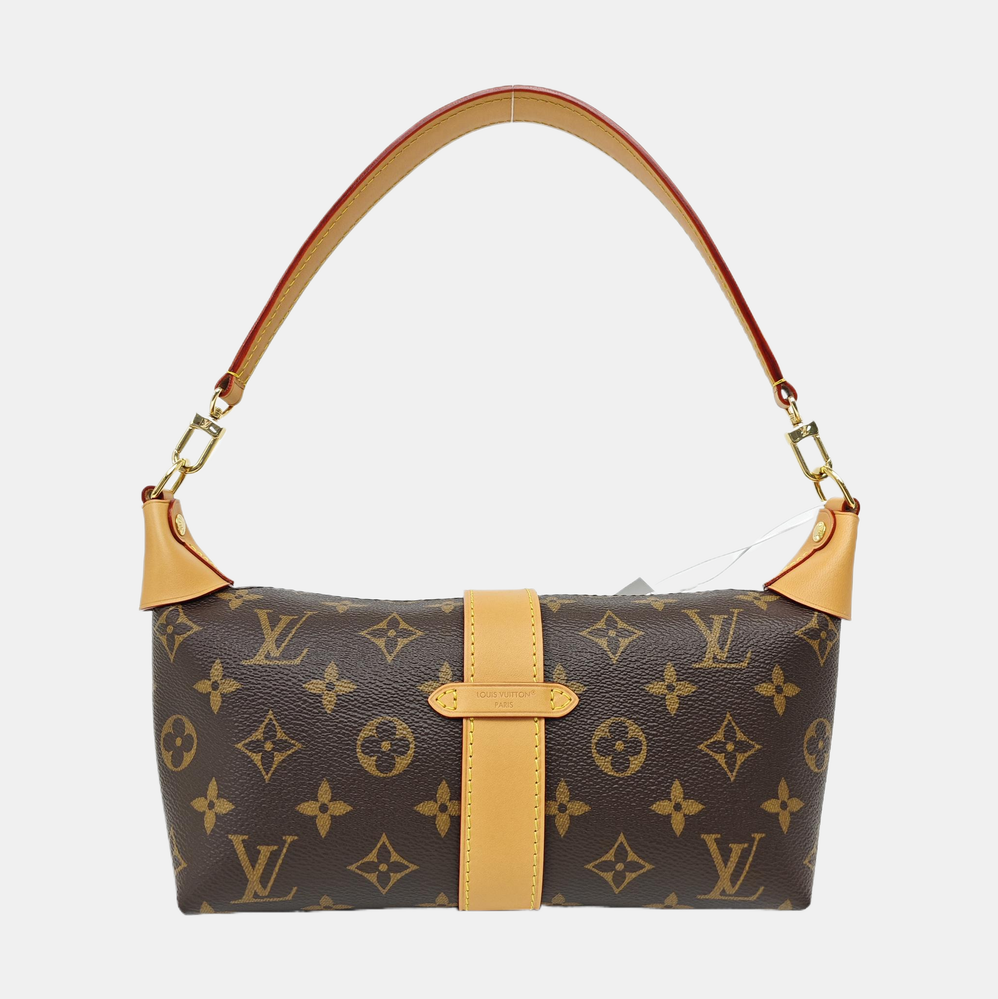 Pochette Mia Monogram Coated Canvas Brown
