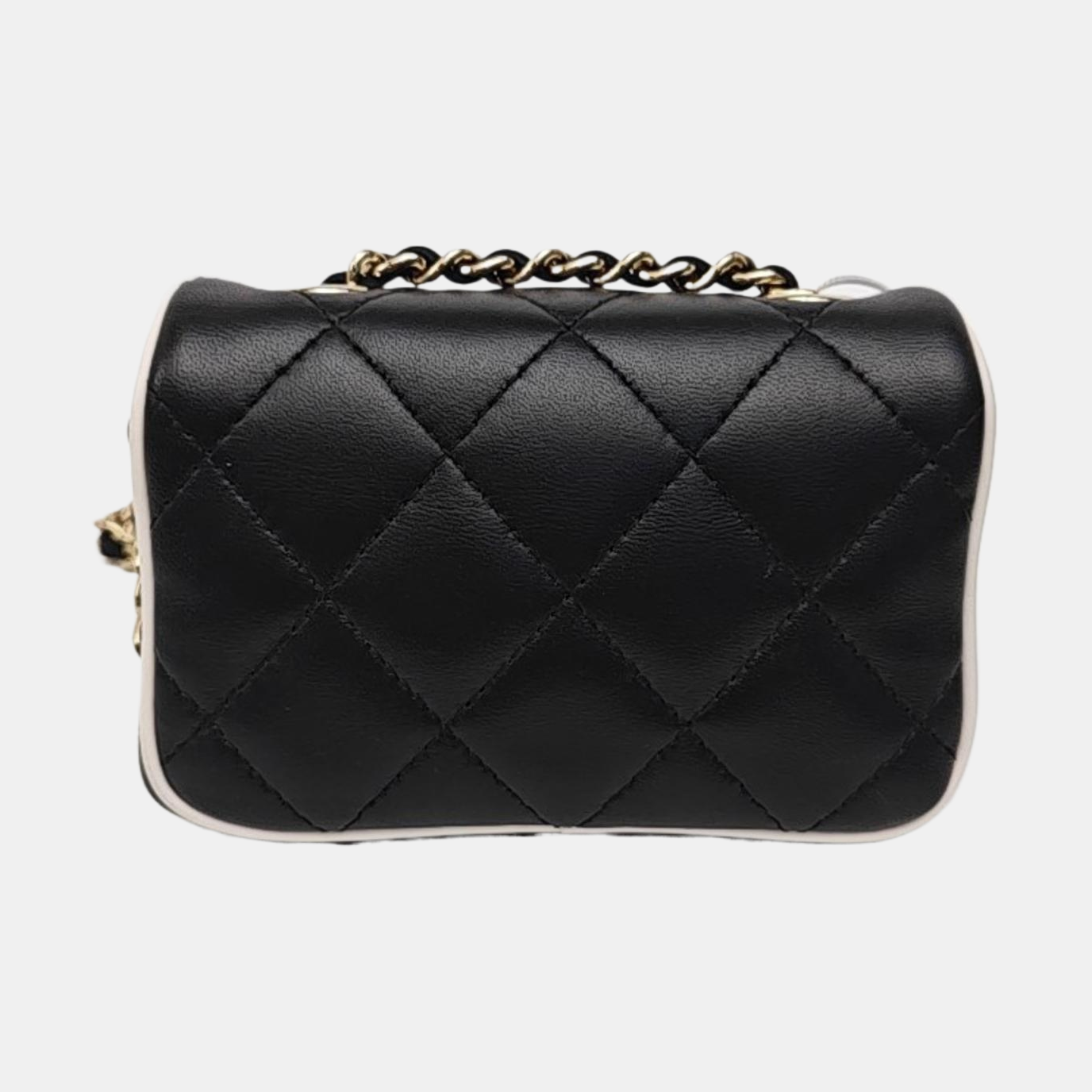 Quilted Lambskin Shoulder Bag Black