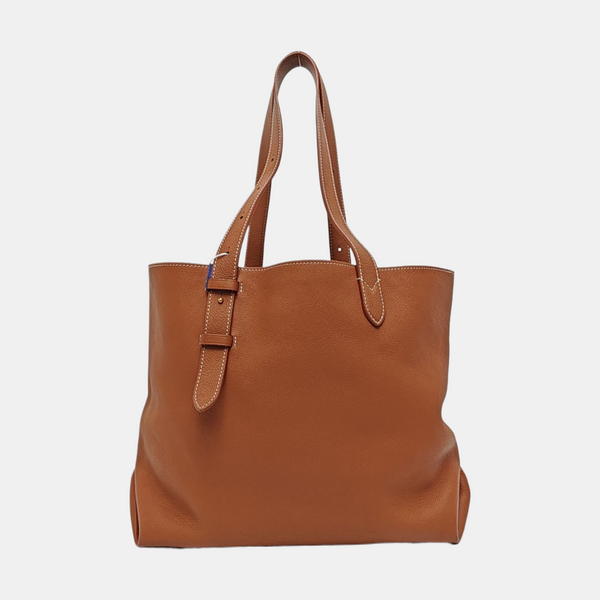 LOW KEY CABAS MM Monogram Calfskin Brown