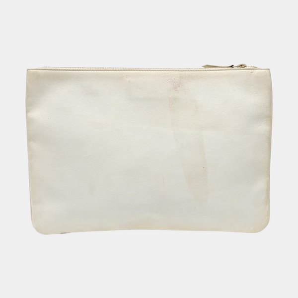 Canvas Clutch White