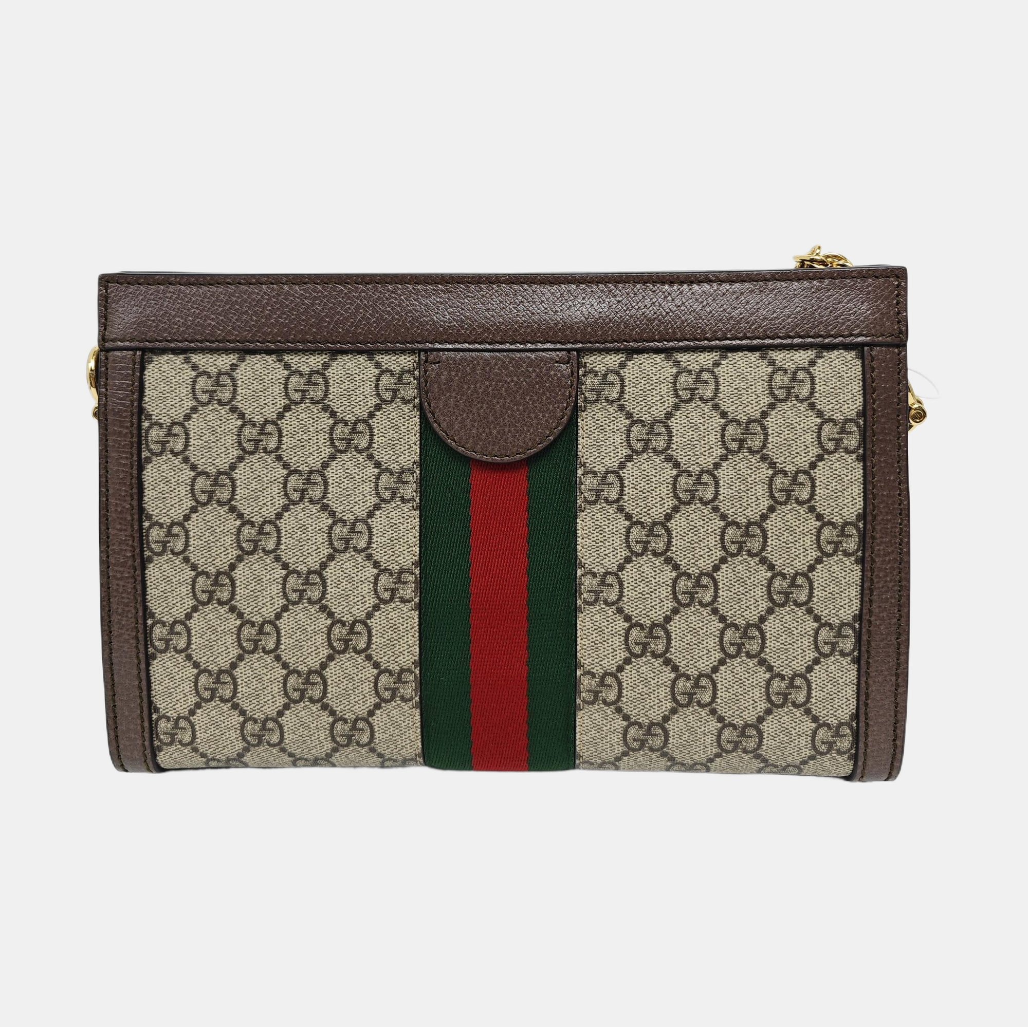 Ophidia Small Monogram Coated Canvas Beige