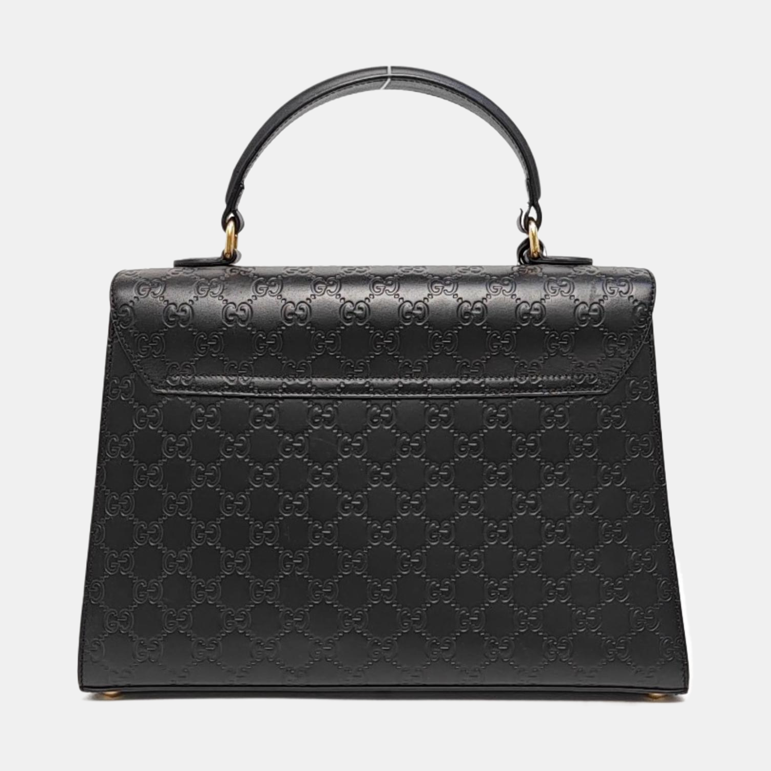 Padlock Medium Monogram Calfskin Black