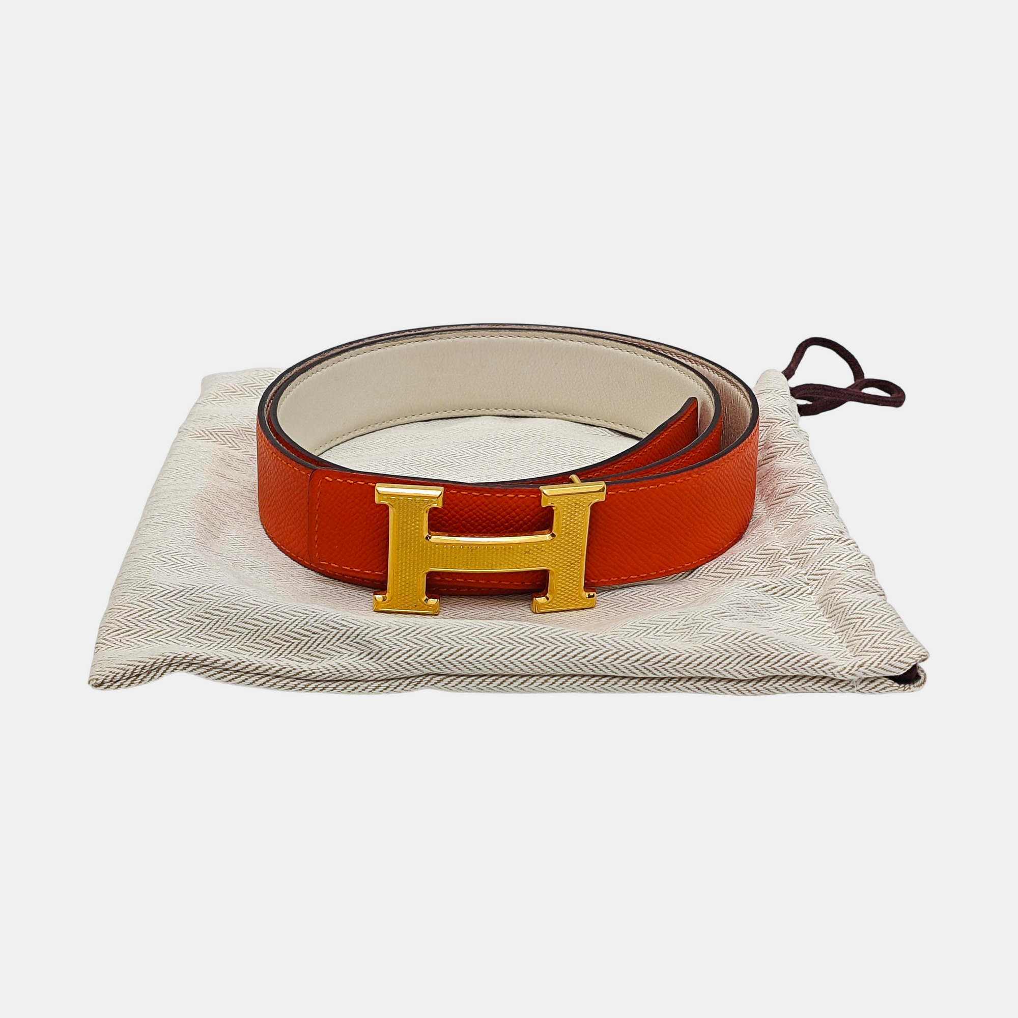 Leather Belt Orange
