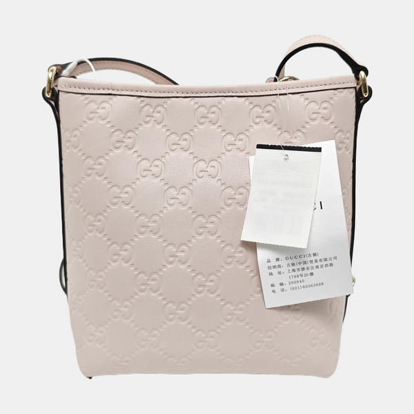 GG Emblem Monogram Calfskin Pink