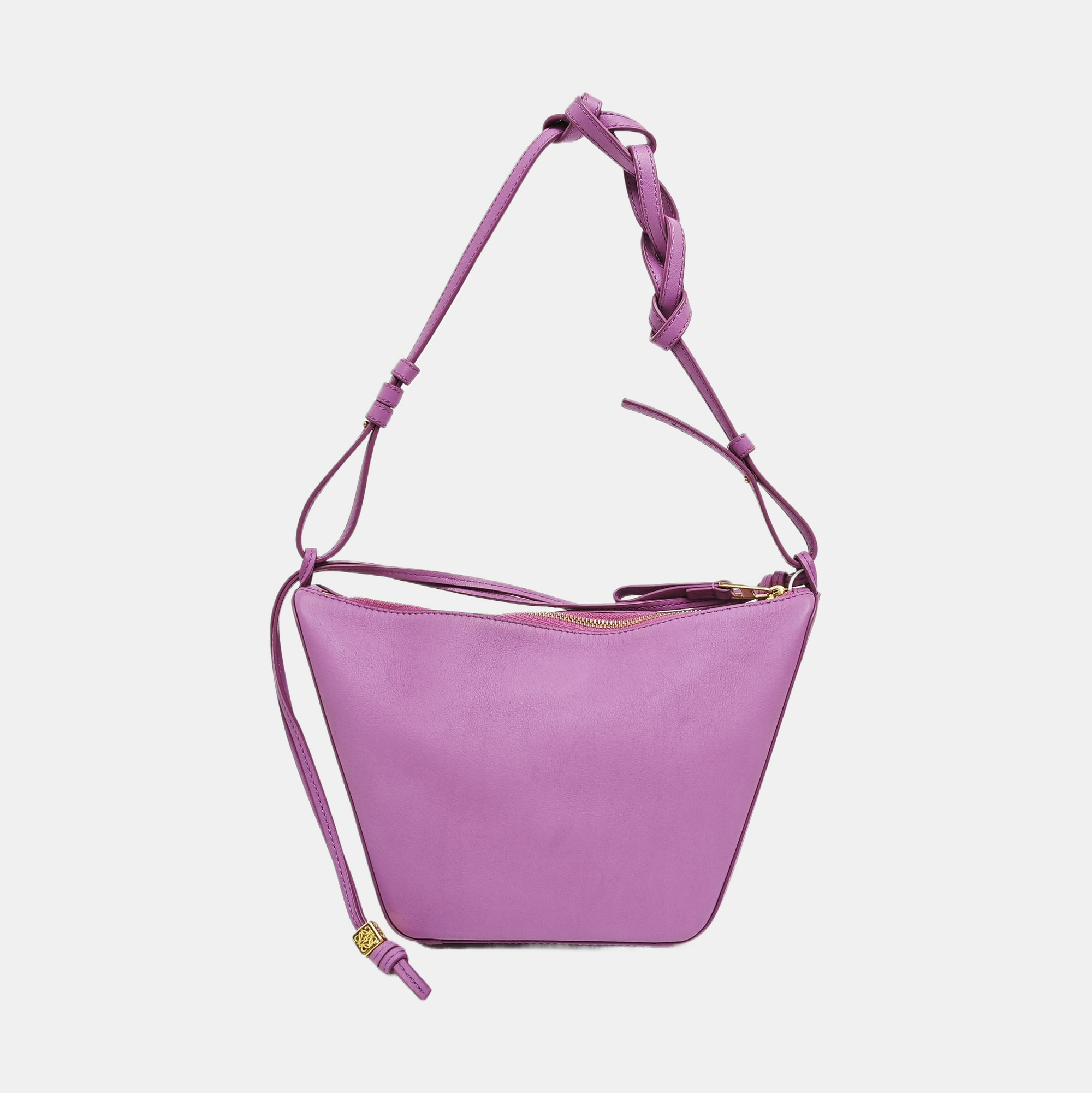Calfskin Top Handle Bag Purple