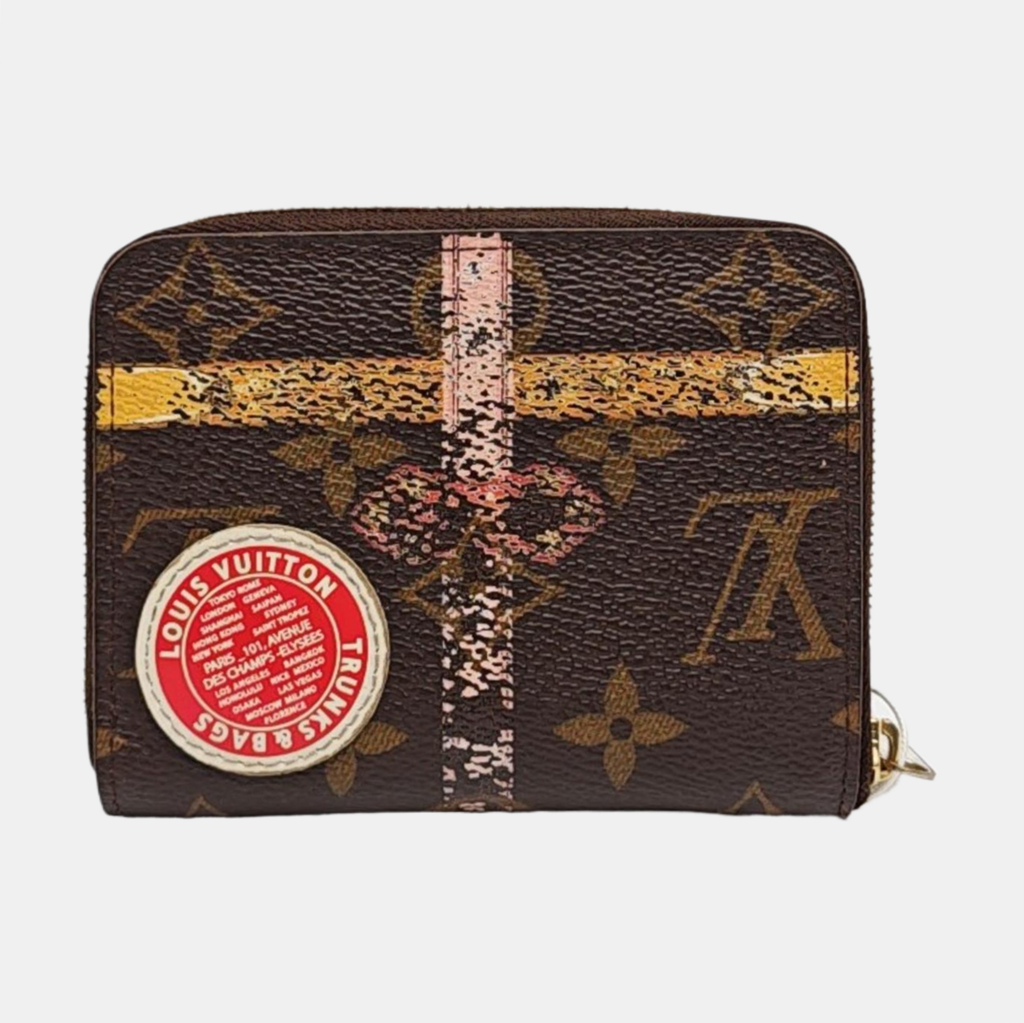 ZIPPY Monogram Coated Canvas Brown Wallet