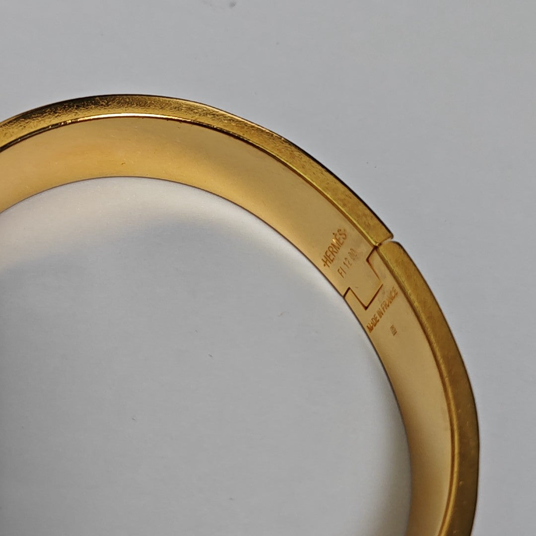 Clic H Metal Brown Bangle