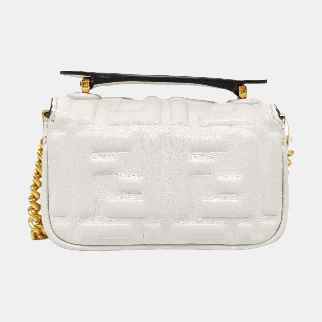 Authenticated pre-owned  Baguette Monogram Lambskin White - Shoulder Bag at Looply