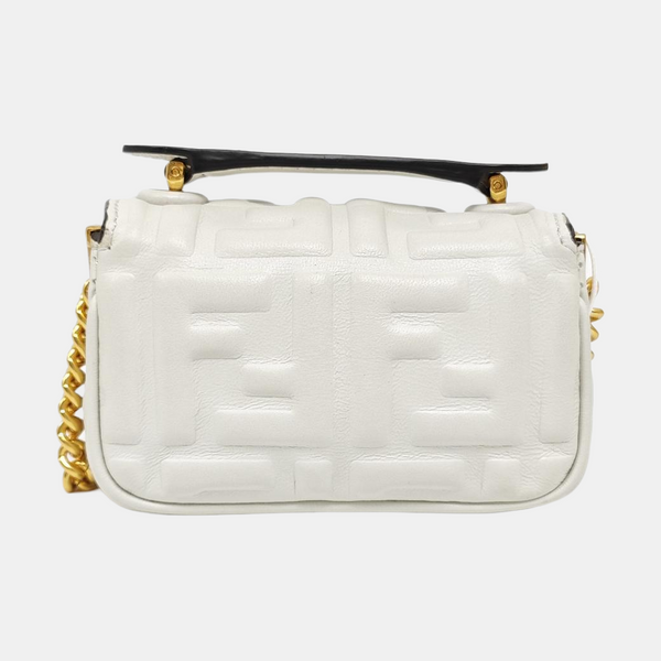 Authenticated pre-owned  Baguette Monogram Lambskin White - Shoulder Bag at Looply