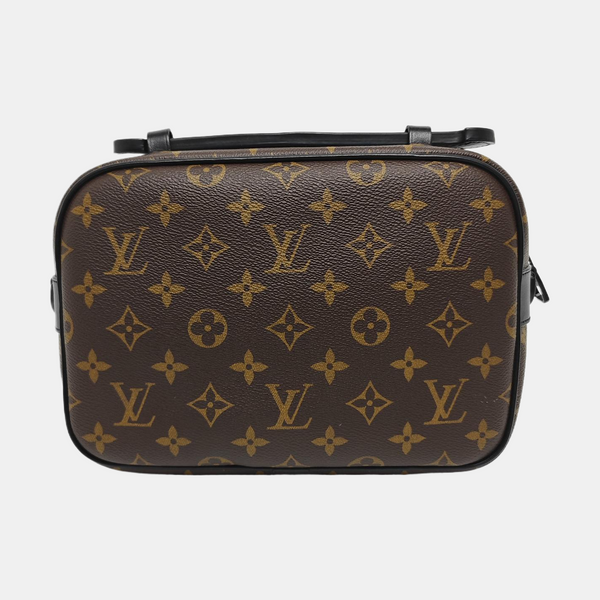 S LOCK Monogram Coated Canvas Brown