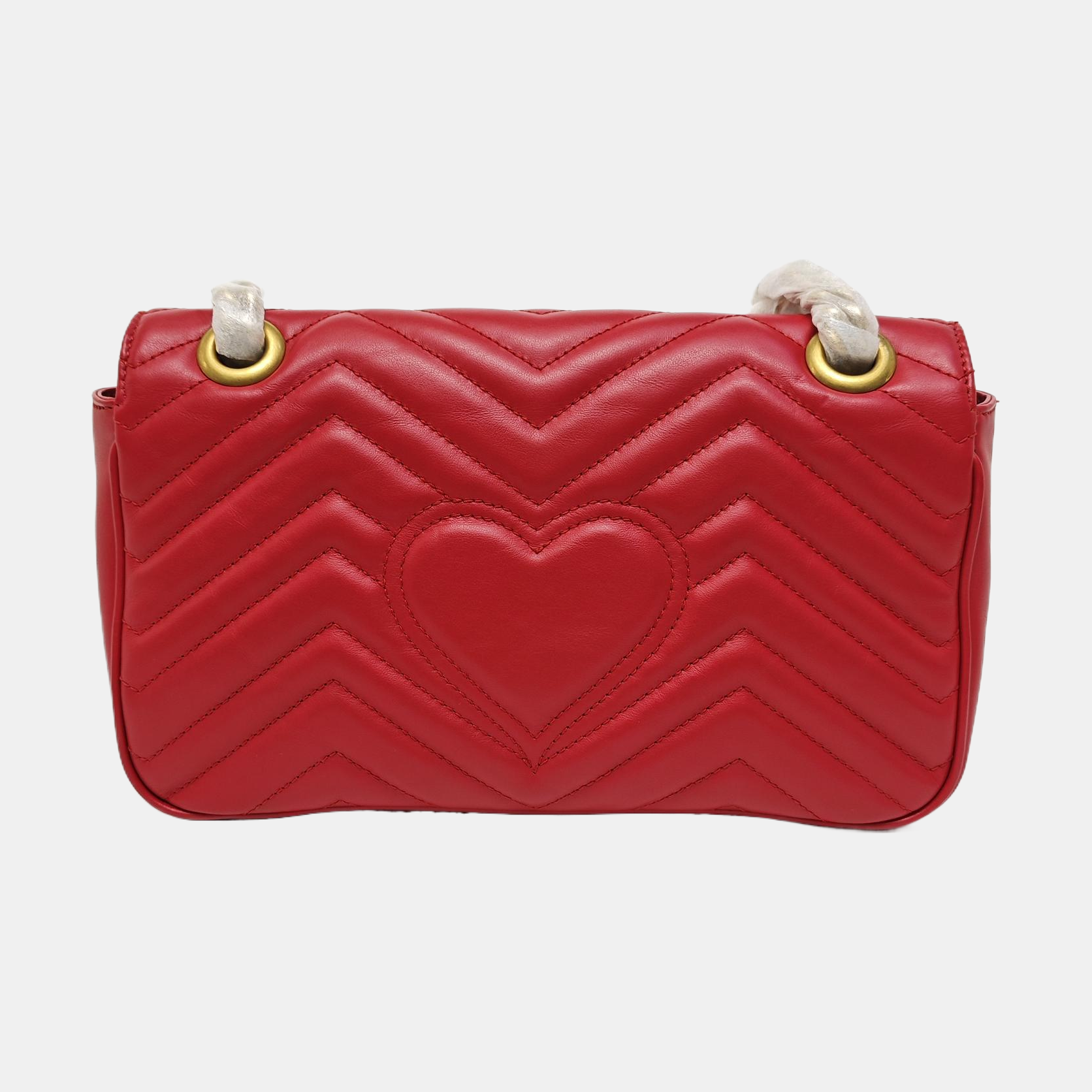 GG Marmont Medium Quilted Calfskin Red