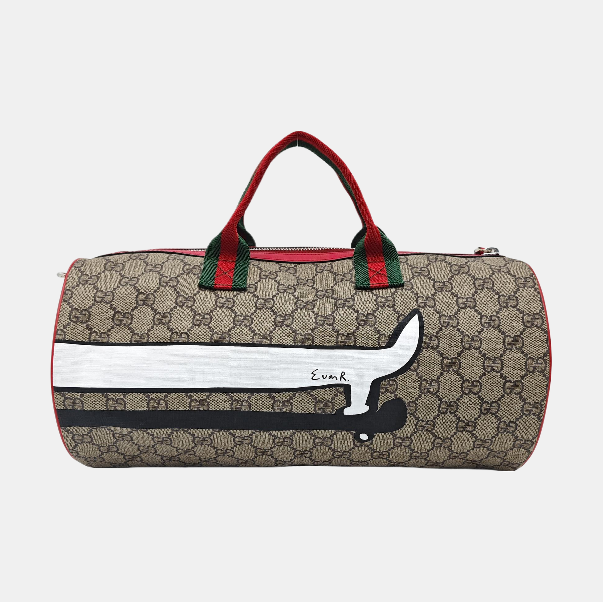 Monogram Coated Canvas Shoulder Bag Black