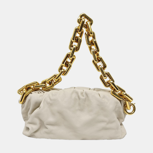 El estuche de piel de ternera blanca