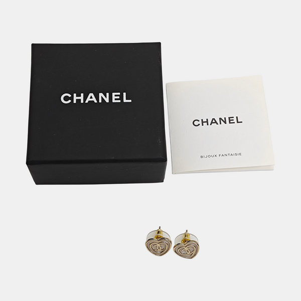 Metal White Stud Earrings