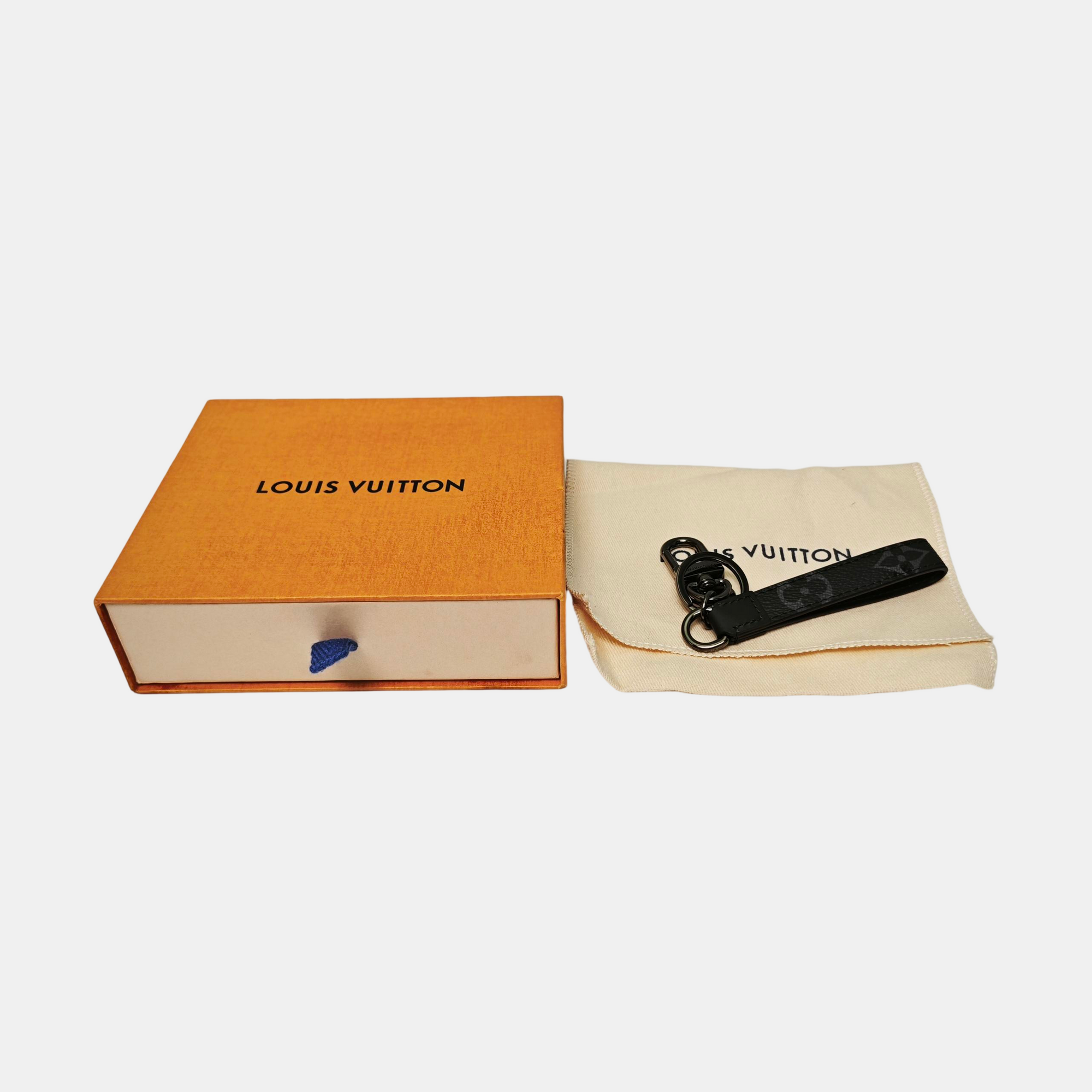 Coated Canvas Bag Charm Black