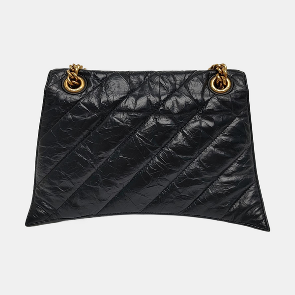 Crush Medium Quilted Calfskin Black