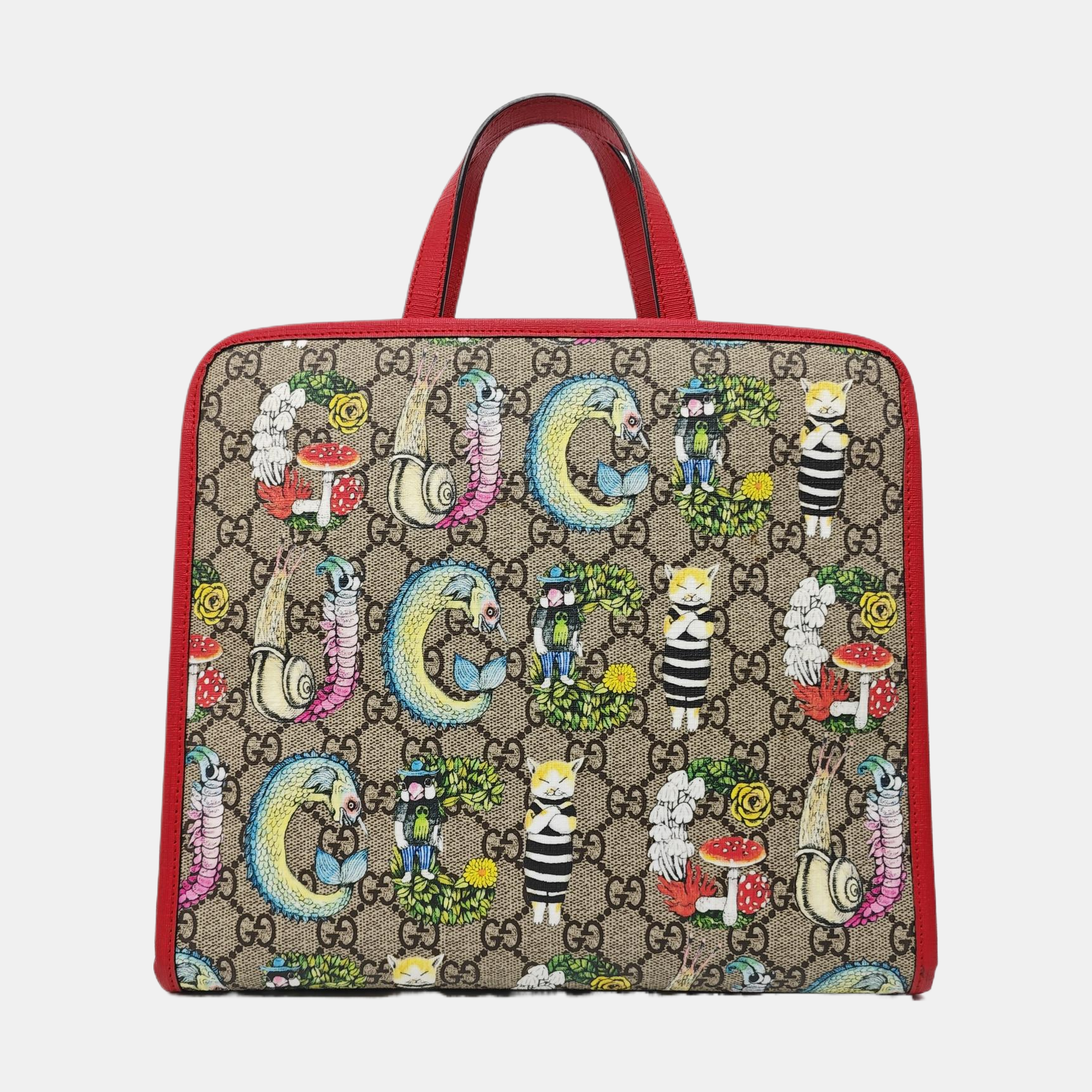 Children’s GG Bucket Monogram Coated Canvas Beige