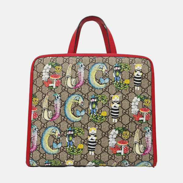 Children’s GG Bucket Monogram Coated Canvas Beige