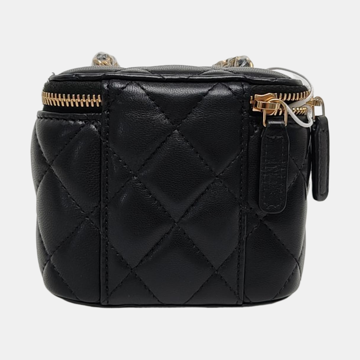 Authenticated pre-owned  VANITY CASE Small Quilted Lambskin Black - Crossbody Bag at Looply