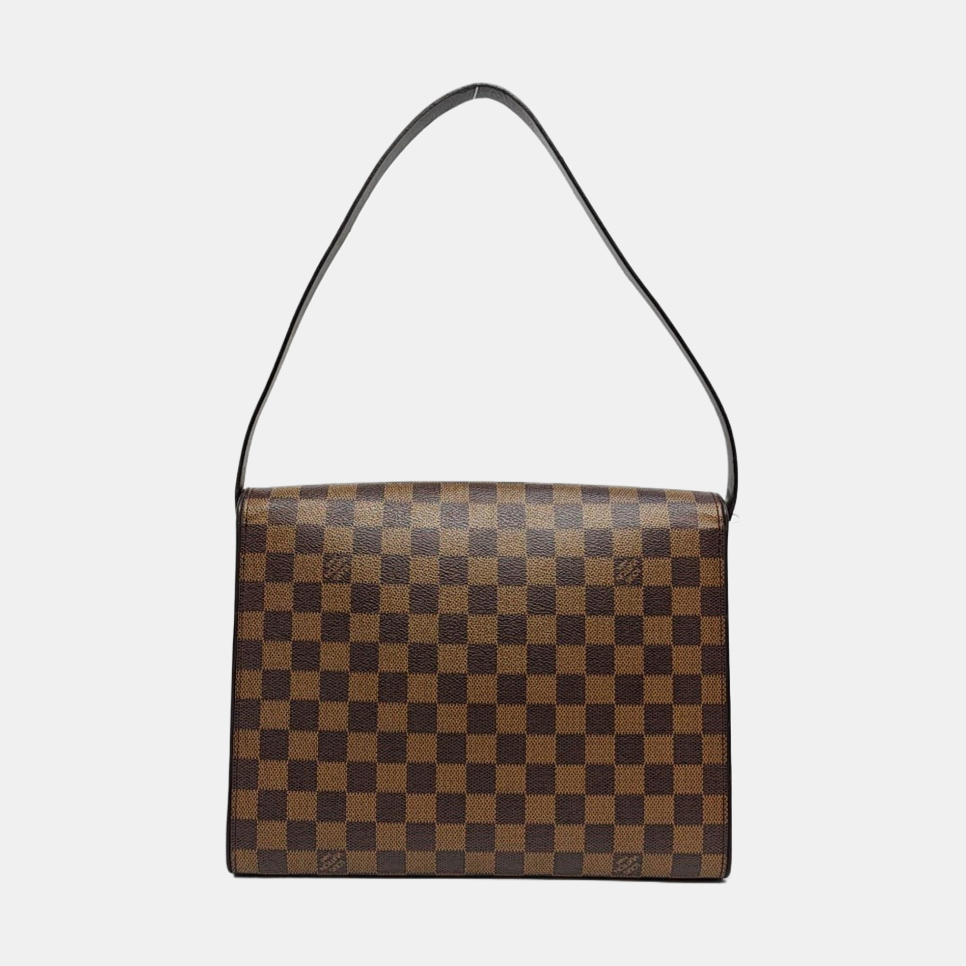 TRIBECA Damier Ebene Coated Canvas Brown