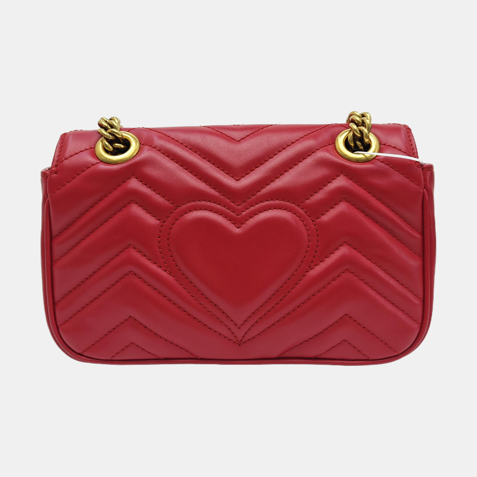 GG Marmont Small Quilted Calfskin Red