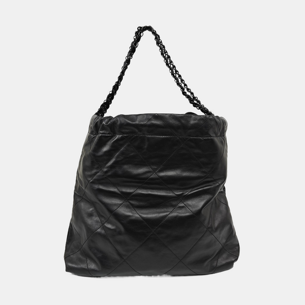 CHANEL 22 Medium Quilted Calfskin Black